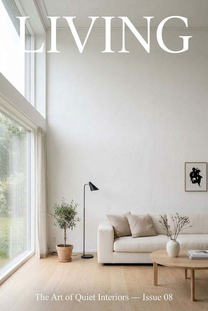 Magazine-style property spread with exact typography