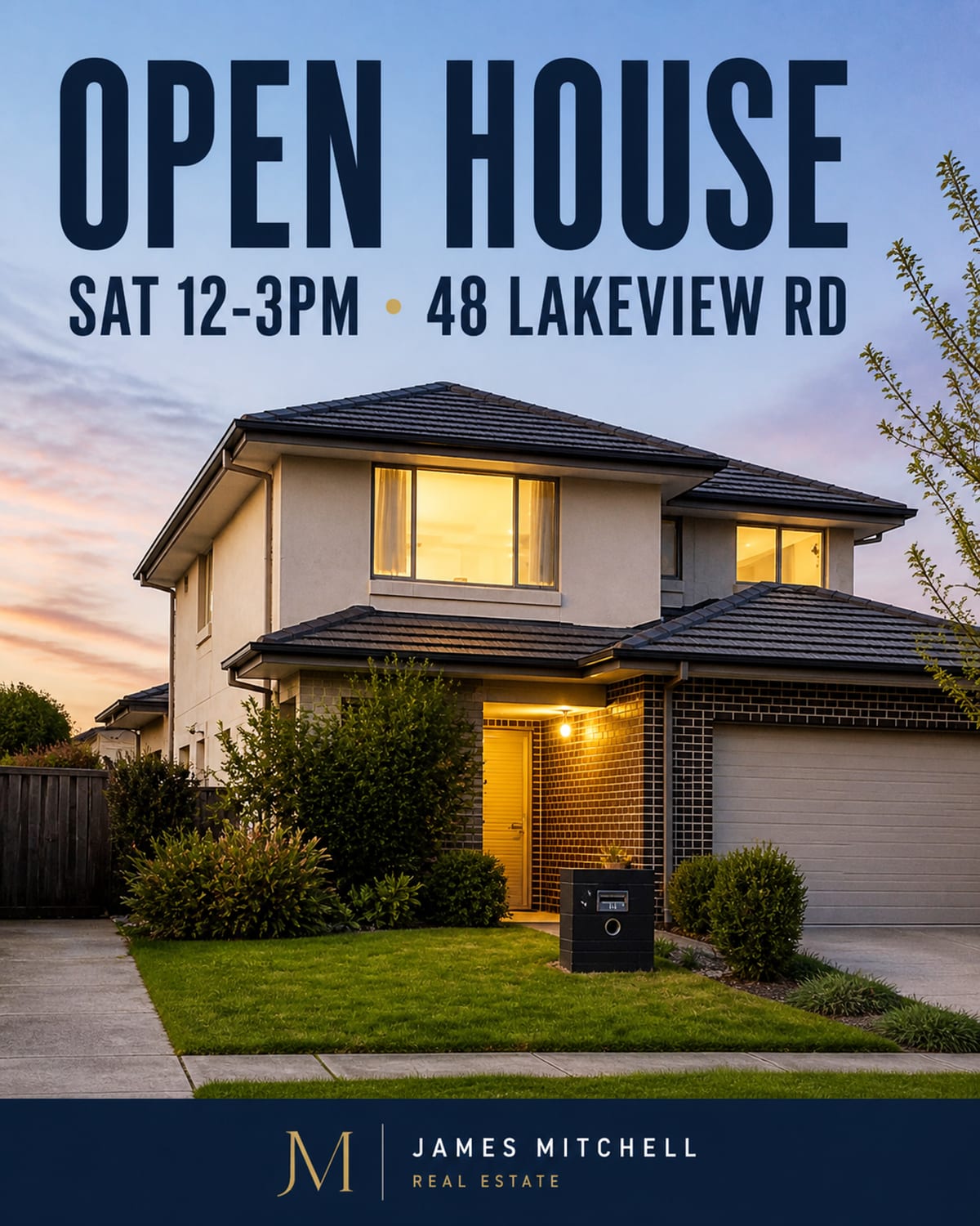 Open-house poster, print-ready