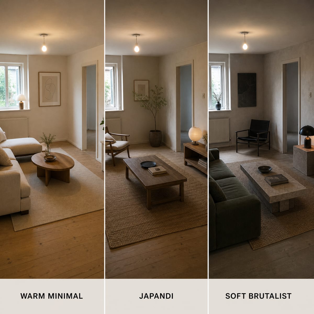 Three staging schemes for one loft