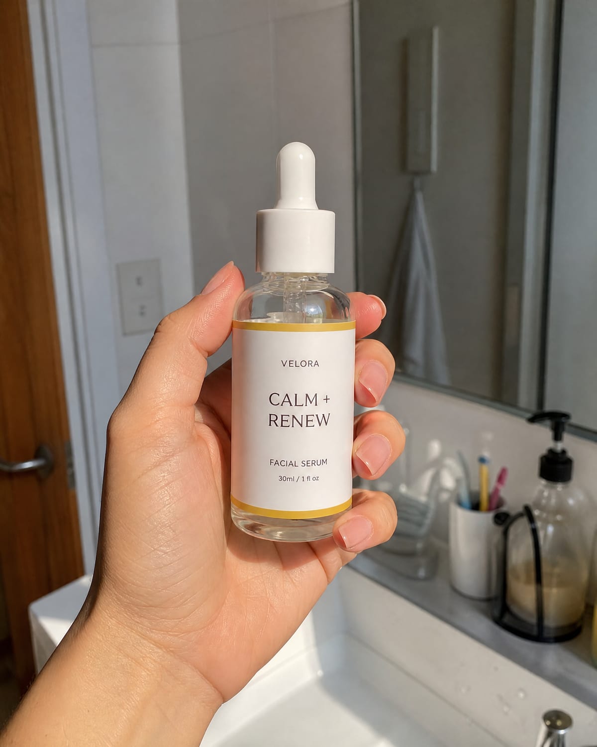 UGC-style lifestyle shot of a product in natural context